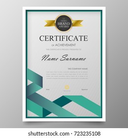 Certificate Premium template awards diploma background vector modern value design and layout luxurious.cover leaflet elegant vertical Illustration in size pattern.