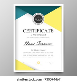 Certificate Premium template awards diploma background vector modern value design and layout luxurious.cover leaflet elegant vertical Illustration in size pattern.
