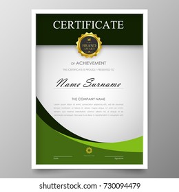 Certificate Premium template awards diploma background vector modern value design and layout luxurious.cover leaflet elegant vertical Illustration in size pattern.
