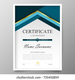 Certificate Premium template awards diploma background vector modern value design and layout luxurious.cover leaflet elegant vertical Illustration in size pattern.