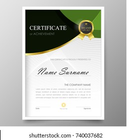 Certificate Premium template awards diploma background vector modern value design and layout luxurious.cover leaflet elegant vertical Illustration in size pattern.
