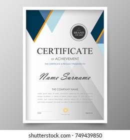 Certificate Premium template awards diploma background vector modern value design and layout luxurious.cover leaflet elegant vertical Illustration in size pattern.
