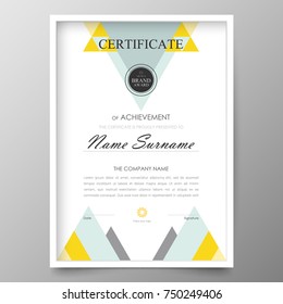 Certificate Premium template awards diploma background vector modern value design and layout luxurious.cover leaflet elegant vertical Illustration in size pattern.
