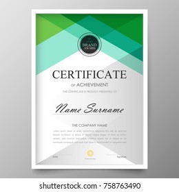 Certificate Premium template awards diploma background vector modern value design and layout luxurious.cover leaflet elegant vertical Illustration in size pattern.