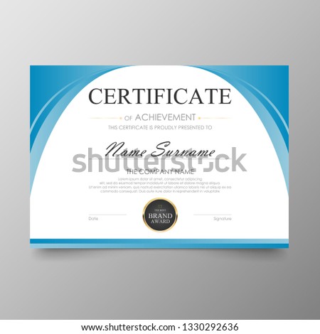 Certificate Premium template awards diploma background vector modern value design and layout luxurious.cover leaflet elegant horizontal Illustration in size pattern.
