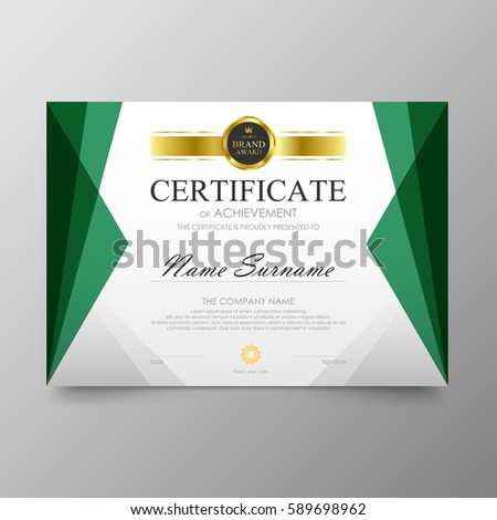 Certificate Premium template awards diploma background vector modern value design and layout luxurious .cover leaflet elegant horizontal Illustration in size pattern.