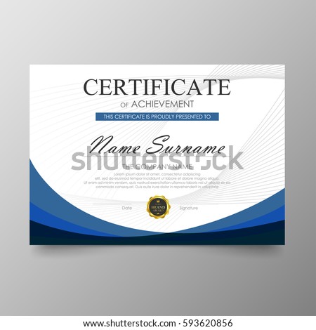 Certificate Premium template awards diploma background vector modern value design and layout luxurious .cover leaflet elegant horizontal Illustration in size pattern.