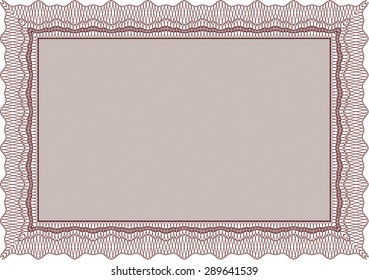 Certificate. Printer friendly. Retro design. Diploma of completion.