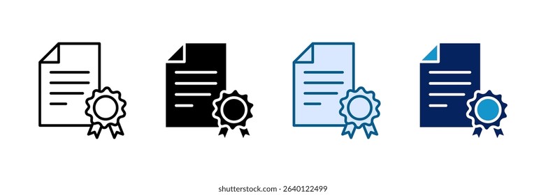 Certificate Program Icon Set Multiple Style Collection