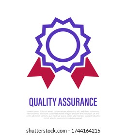 Certificate, quality assurance. Diploma, certified document, qualification. Thin line icon. Vector illustration.