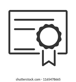 Certificate of quality, diploma. Icon.
