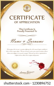 Certificate retro design template