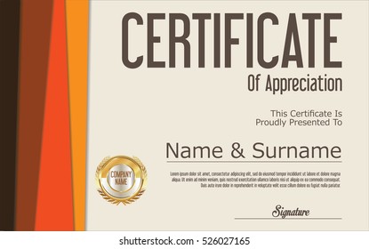 Certificate retro design template