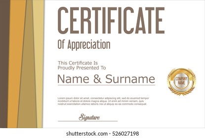 Certificate retro design template