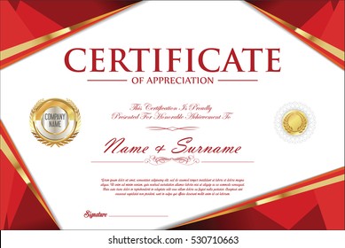 Certificate retro design template 