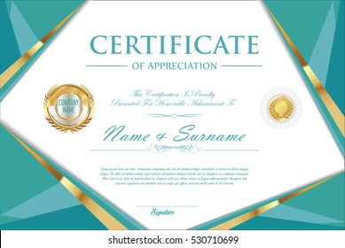 Certificate retro design template 