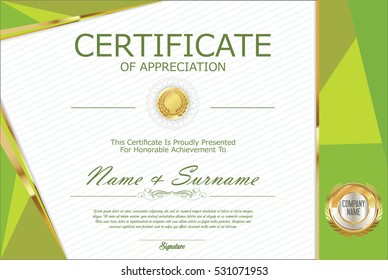 Certificate retro design template 