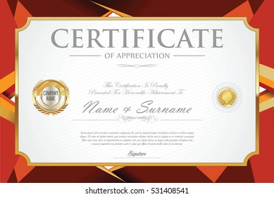 Certificate retro design template