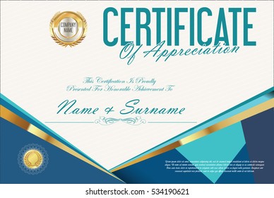Certificate retro design template 