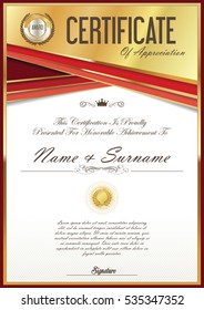 Certificate retro design template 