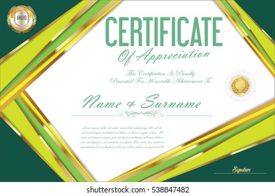 Certificate retro design template