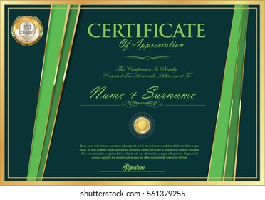 Certificate retro design template