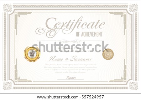 Certificate retro design template