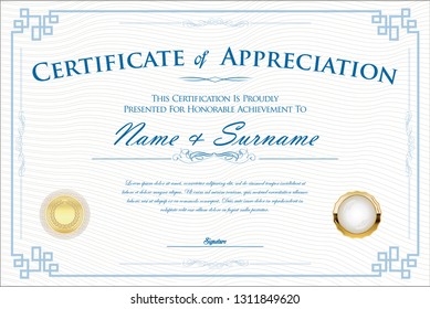 
certificate retro design vector