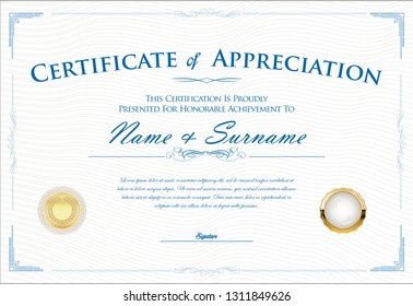 
certificate retro design vector