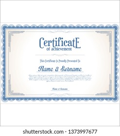 certificate retro template