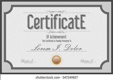certificate retro template