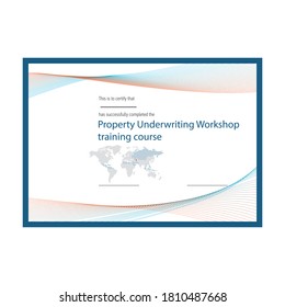 Certificate sample. Vector diploma. Award
