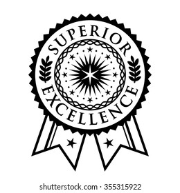 Certificate seal, emblem, superior excellence achievement