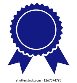 Certificate seal vector icon on a white background. An isolated flat icon illustration of certificate seal with nobody.