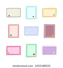 certificate set cartoon. border frame, appreciation gold, blue business certificate sign. isolated symbol vector illustration