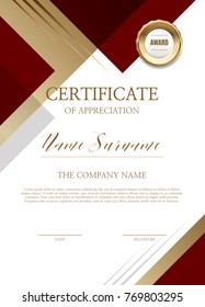 Certificate of simple background
