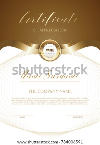 Certificate of simple background