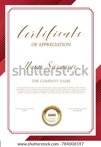 Certificate of simple background