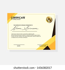 Certificate simple design modern illustration.