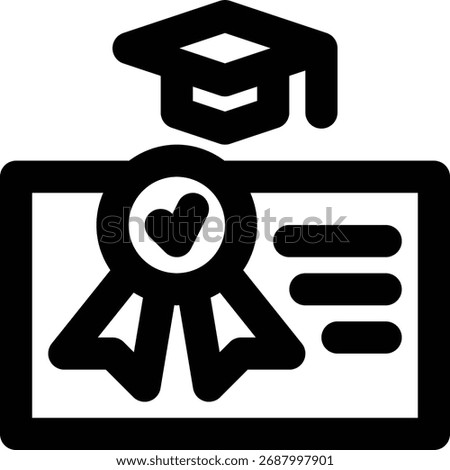 Certificate, Standard, Accreditation Outline Icon