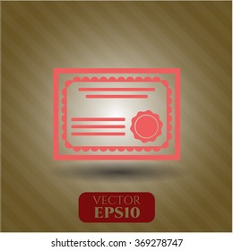 Certificate symbol