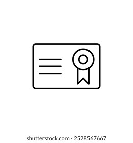 Certificate symbol, representing achievement or validation.