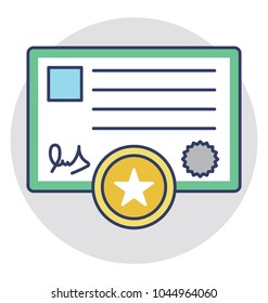 
A certificate symbolising achievement
