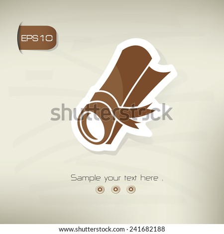 Certificate symbol,sticker design,brown version,clean vector
