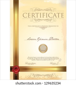 Certificate Template Stock Vector (Royalty Free) 119989546 | Shutterstock