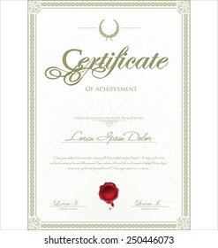 Certificate template