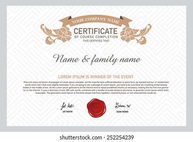 Certificate Template Stock Vector (Royalty Free) 252254239 | Shutterstock