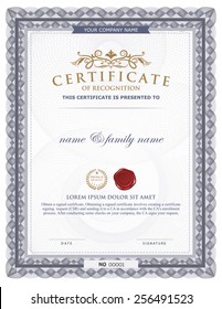 certificate template.