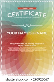Certificate template.
