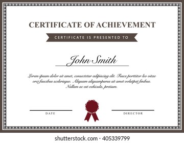 Certificate template